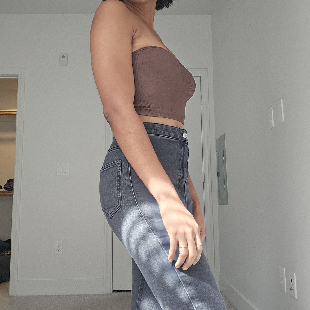 Cotton On l Coffee Strapless Crop Top